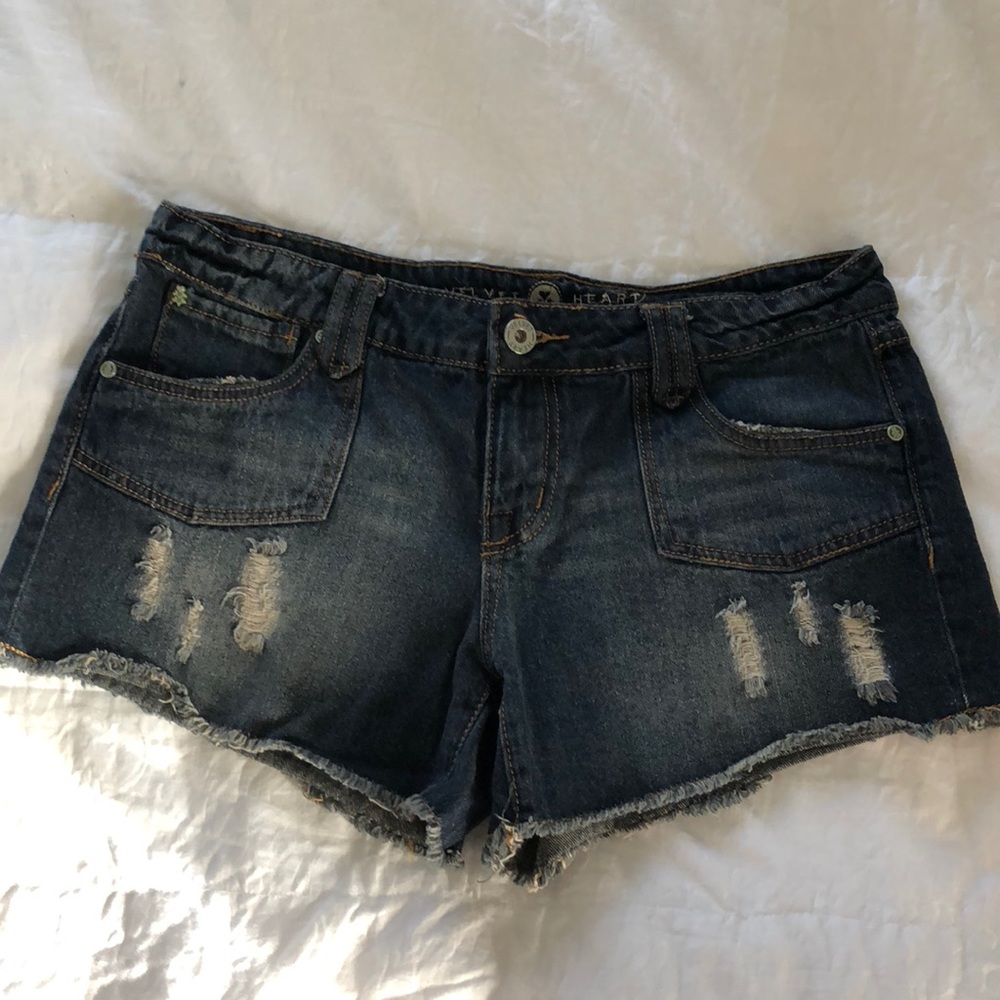Velvet Heart Denim Shorts
